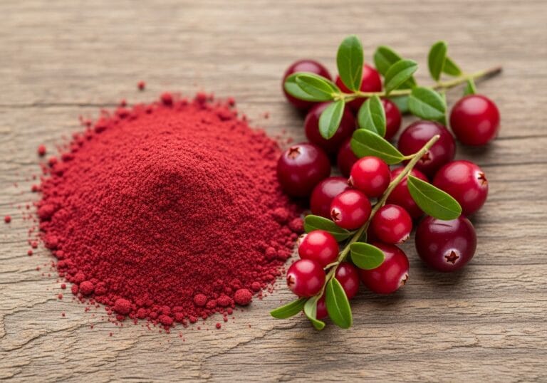 cranberry extract beside cranberries