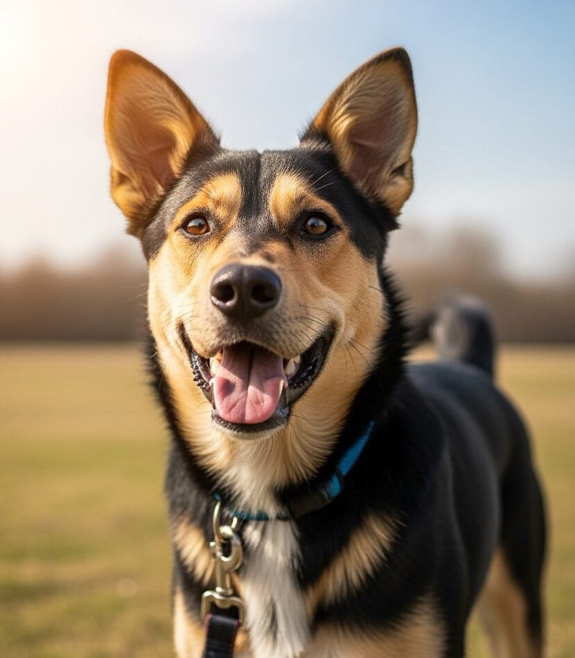 happy-dog-outside-with-grass-field-background